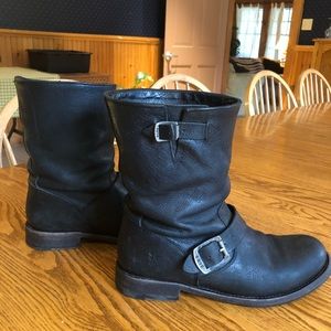Frye “Veronica” slouchy leather short boot